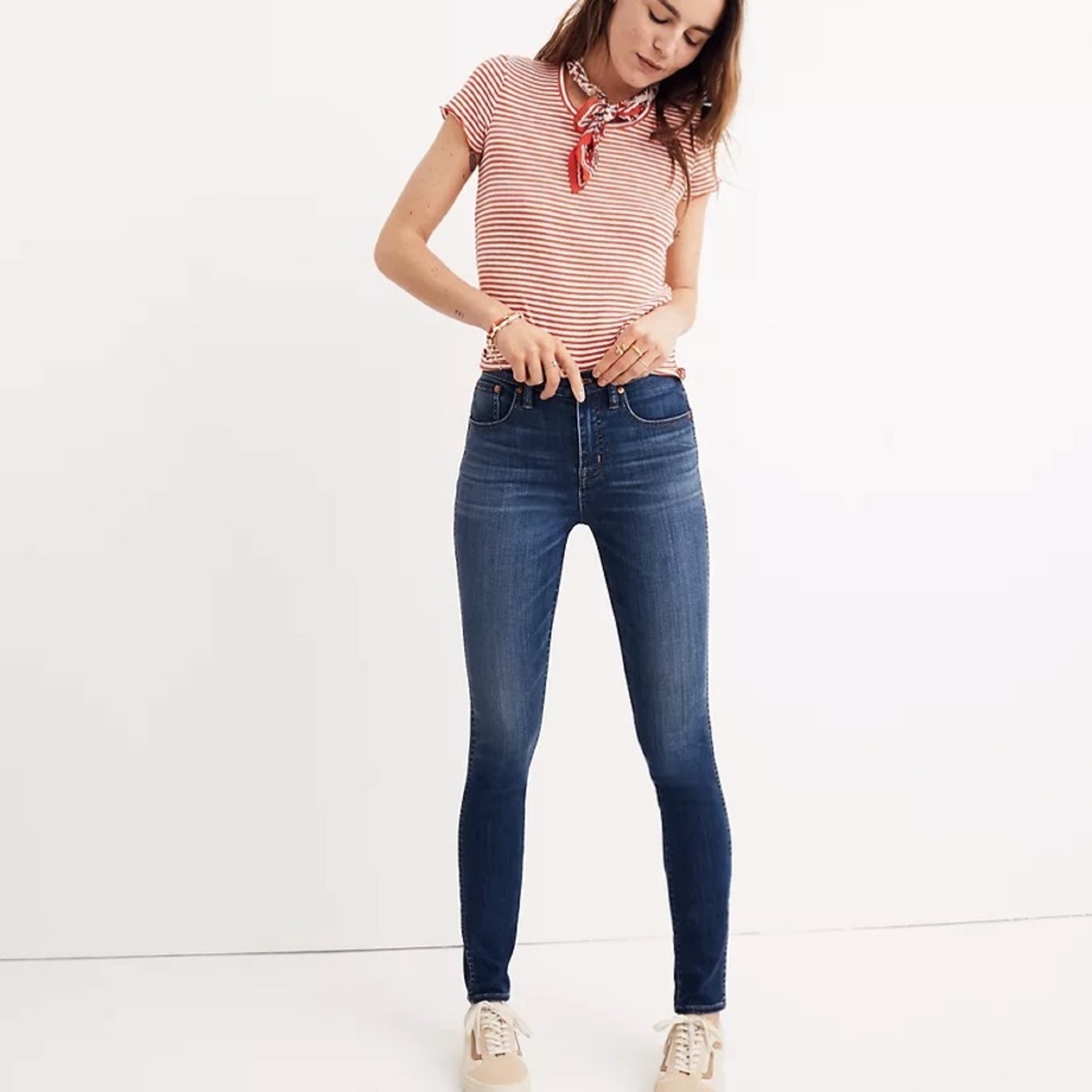 Madewell Petite High Rise Skinny Jeans Danny Wash